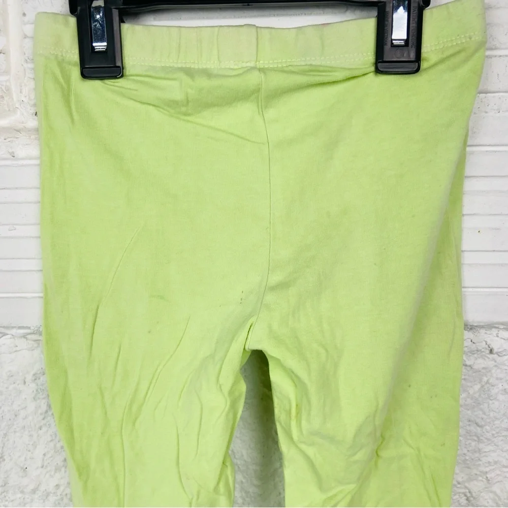 SO favorite Capri Lime Green Leggings with Lace Detail size 7